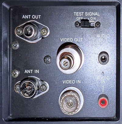 Rear audio and video connectors on the VTC 5600P